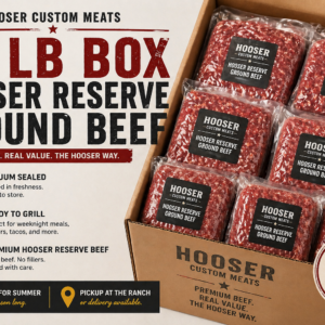 50 lb Hooser Reserve Ground Beef Box (Stock Up Special)
