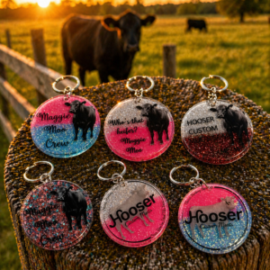 Custom Glitter Keychain