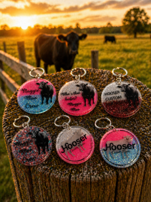Custom Glitter Keychain