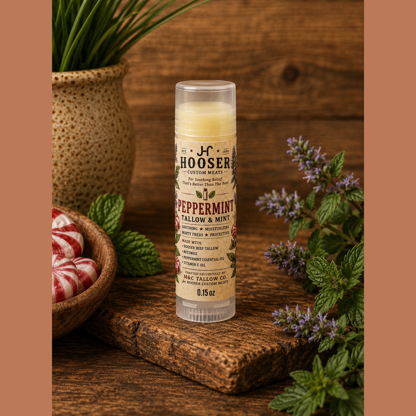 Peppermint Tallow Lip Balm