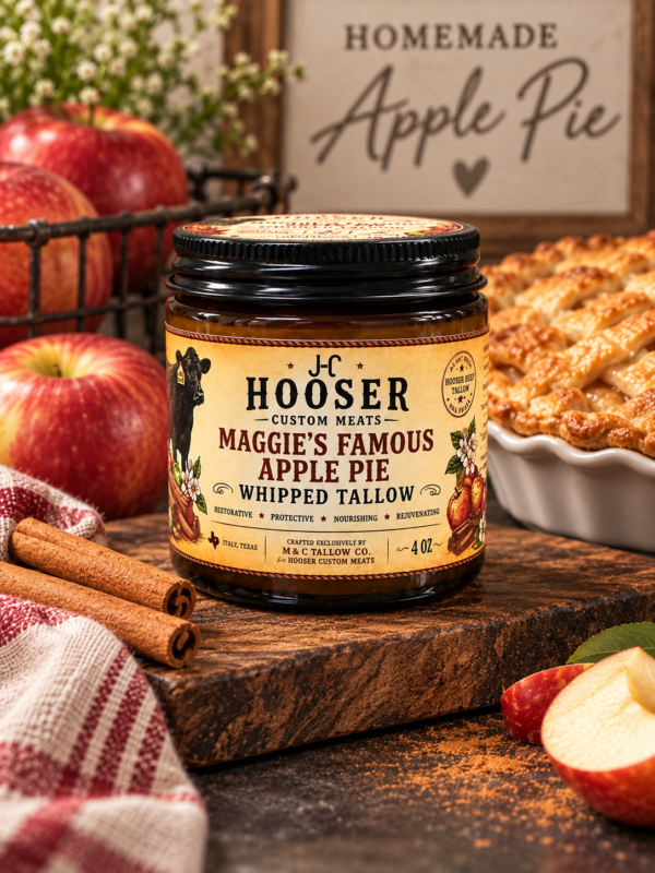 Maggie's Famous Apple Pie Whipped Tallow, 4 oz jar